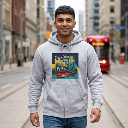 Toronto Tram Hoodie, Cozy Zip-Up Sweatshirt, City Life Apparel, Toronto [...]