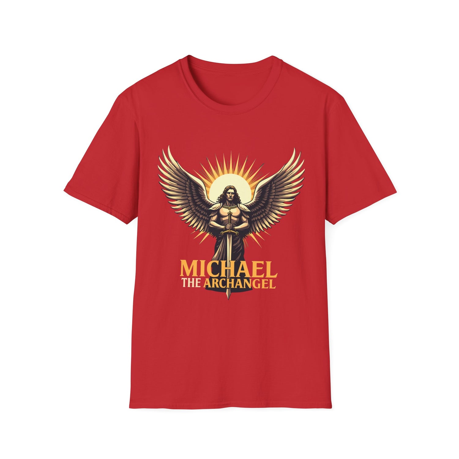 Archangel Michael Unisex Softstyle T-Shirt - Inspirational Divine Design