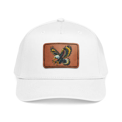 Eagle Leather Patch Baseball Cap — Vintage Flight Embroidered Patch Hat