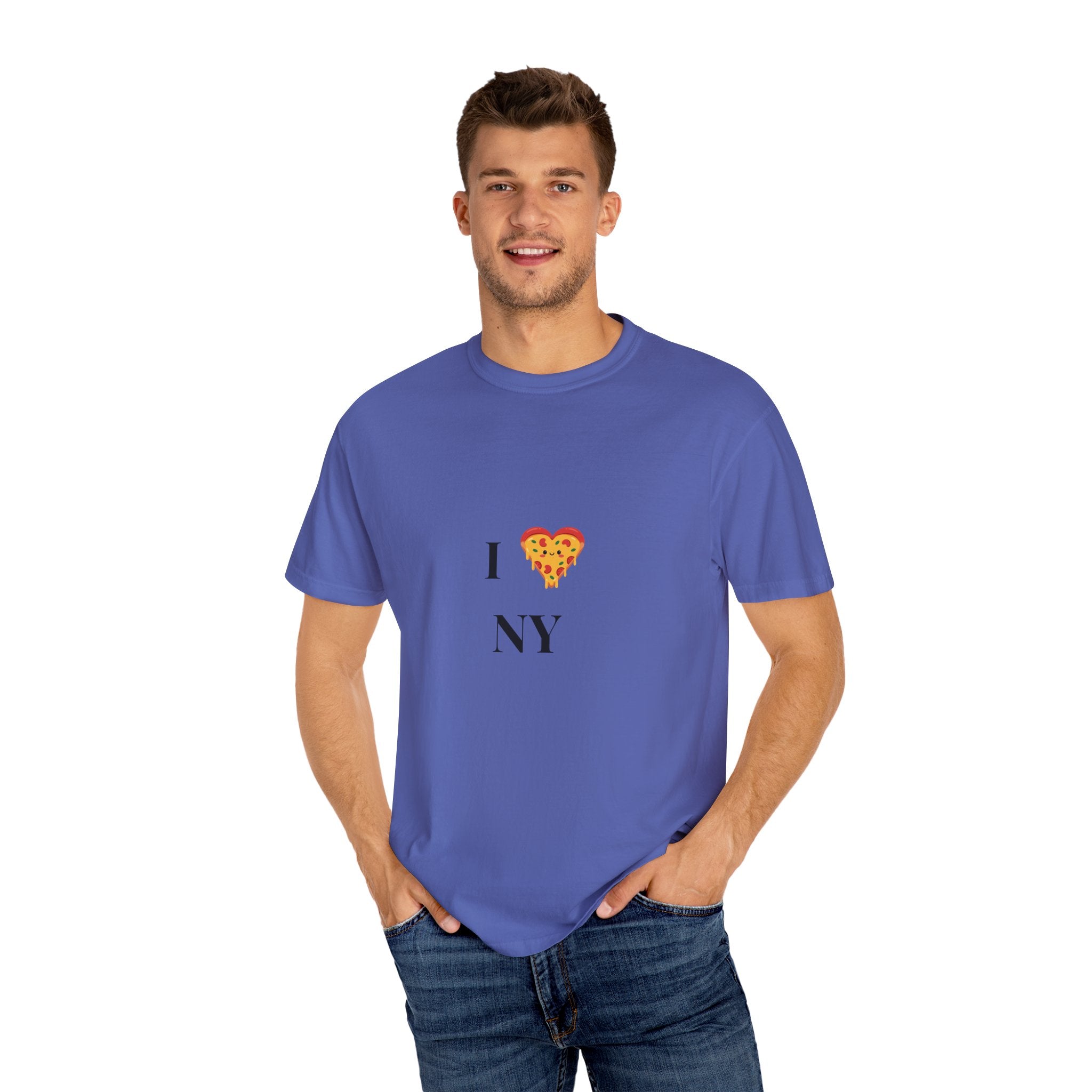 I ❤️ NY Pizza Unisex Garment-Dyed T-Shirt | Perfect for Food Lovers &amp; NYC Enthusiasts