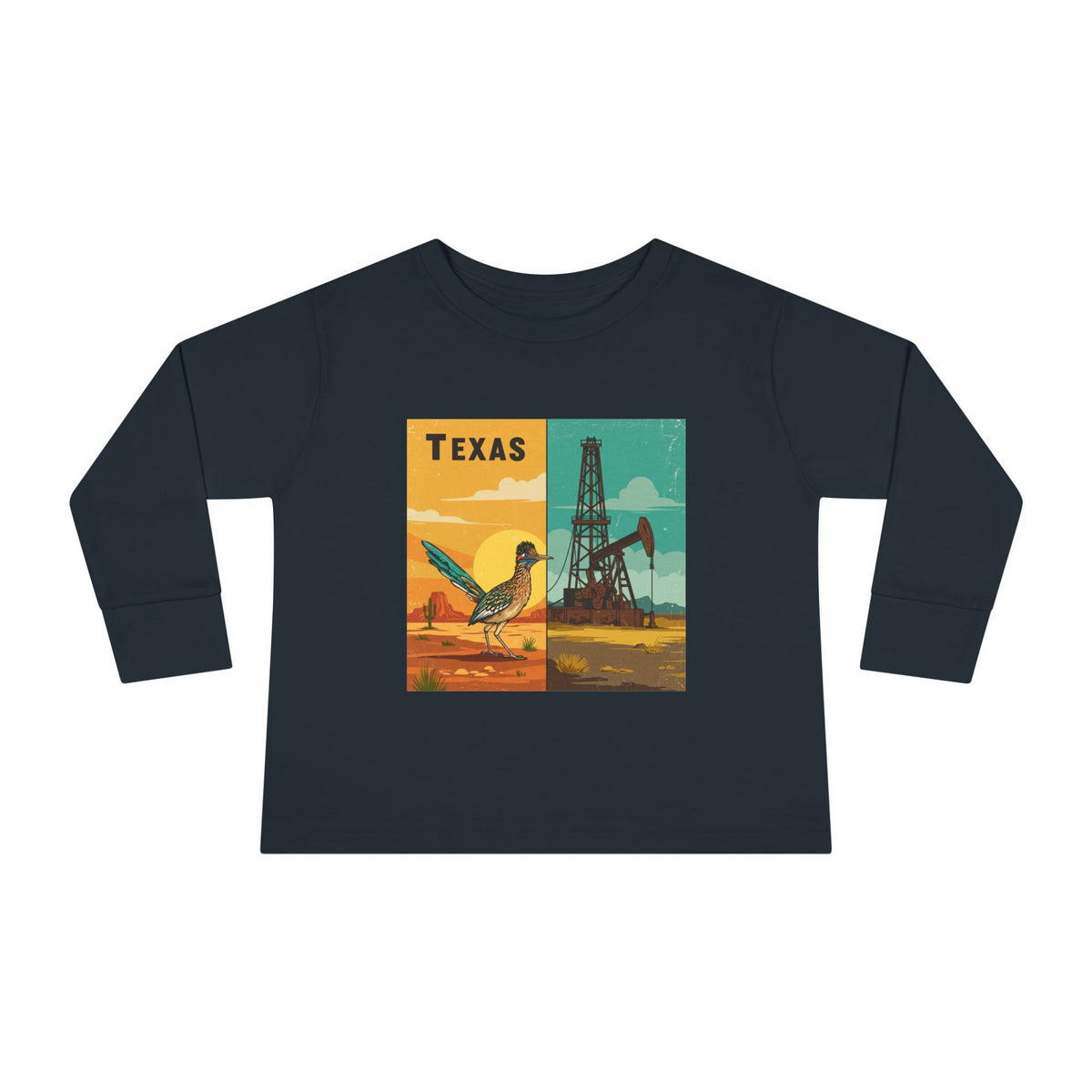 Texas Vintage Toddler Long Sleeve Tee - Cute Kids Apparel