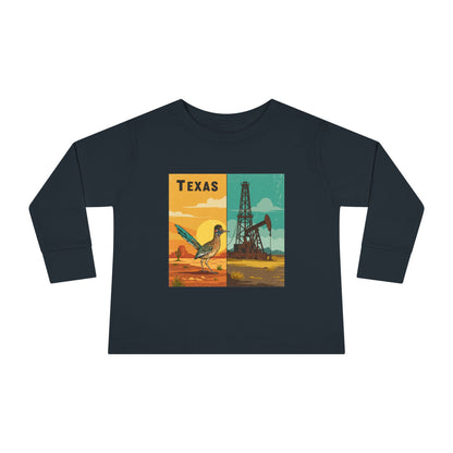 Texas Vintage Toddler Long Sleeve Tee - Cute Kids Apparel