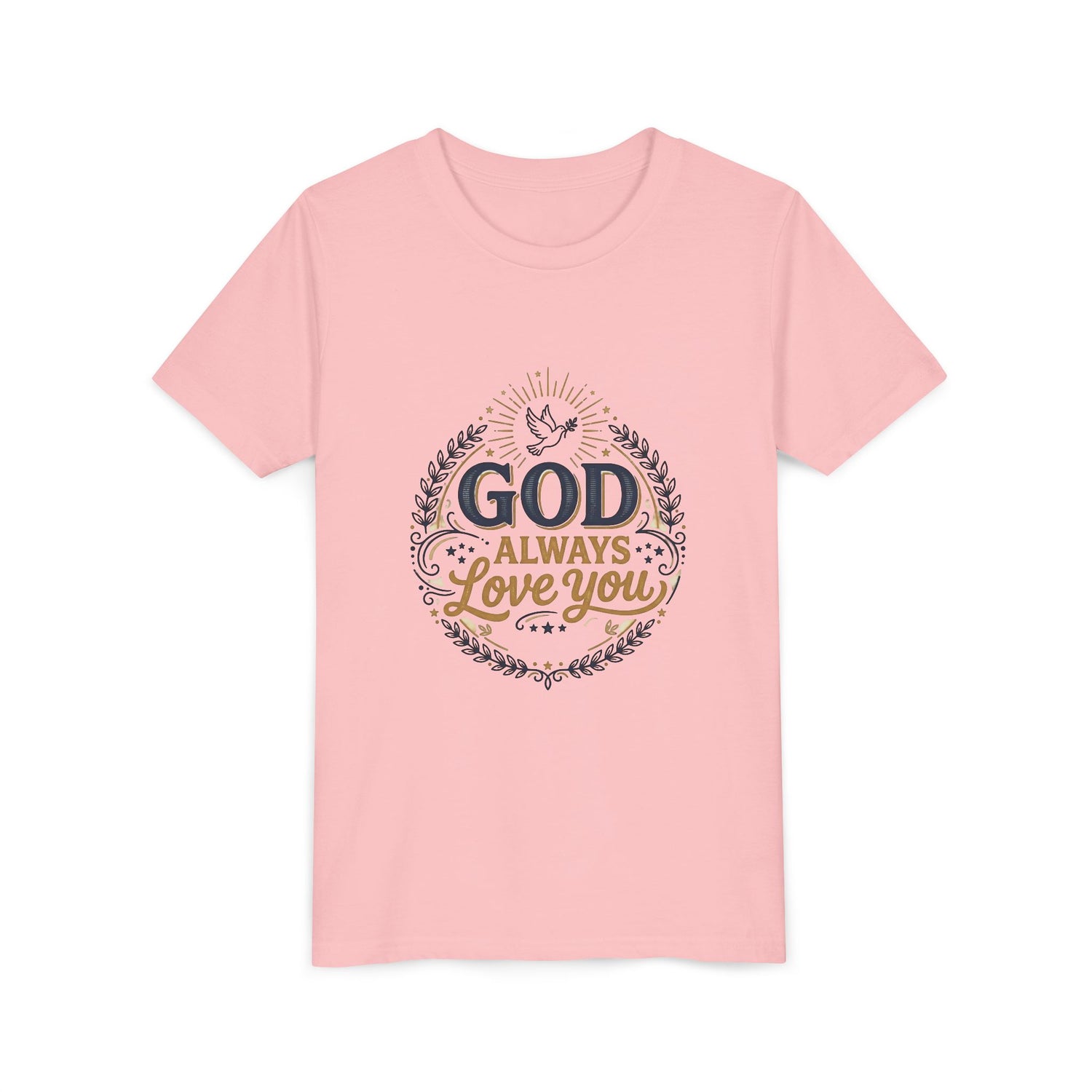 God Always Love You Youth Tee | Faith Christian Kids Shirt