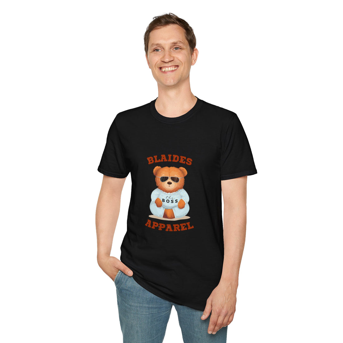Blaides Apparel Cute Bear Boss T-Shirt - Unisex Softstyle Tee
