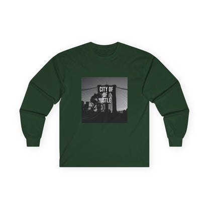 City of Hustle Long Sleeve Tee — Vintage Bridge Photo Graphic