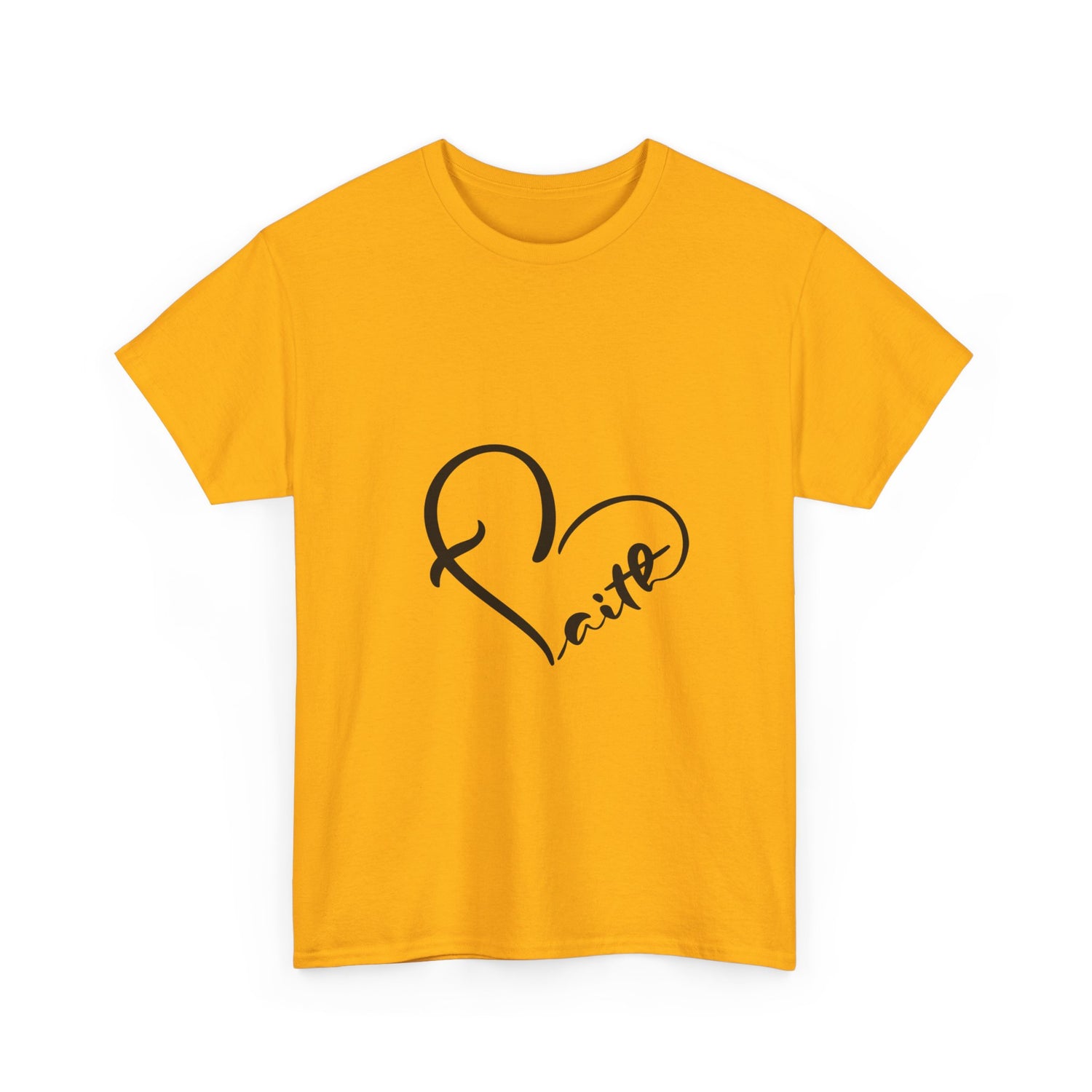 Unisex Heavy Cotton Tee - Stylish Heart Design for Love Enthusiasts