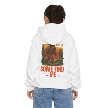 Bigfoot Come Find Me Hoodie | Unisex Garment-Dyed, Fun Wilderness Apparel, Unique Gift for Adventure Lovers, Ideal for Outdoor [...]
