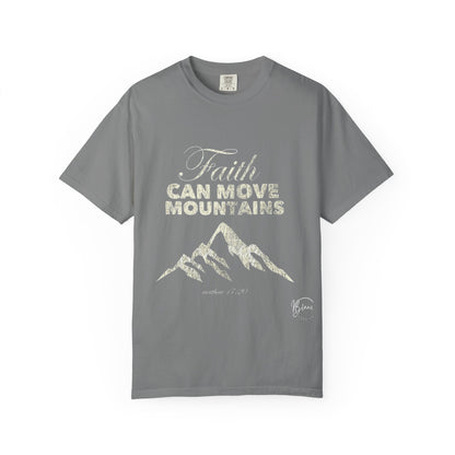 Faith Can Move Mountains T-Shirt — Inspirational Mountain Graphic Tee