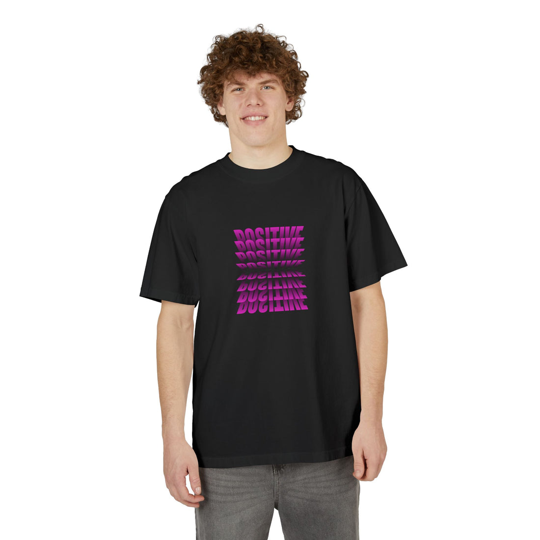 Positive Vibes Unisex Drop-Shoulder T-Shirt – Comfy and Casual