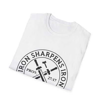 T-Shirt — "Iron Sharpens Iron" Christian Workout Tee (Prov. 27:17)