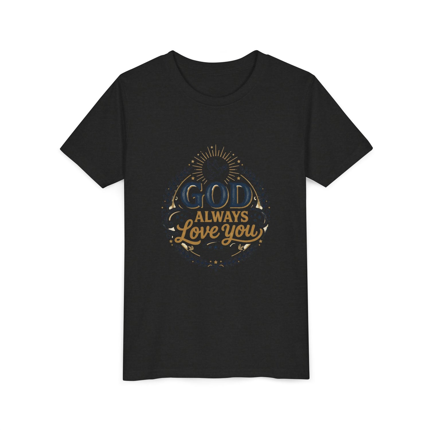 God Always Love You Youth Tee | Faith Christian Kids Shirt
