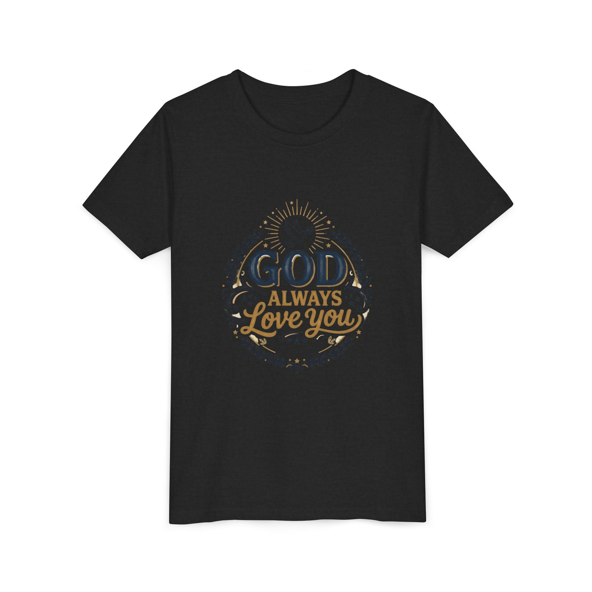 God Always Love You Youth Tee | Faith Christian Kids Shirt