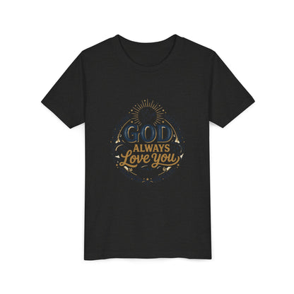 God Always Love You Youth Tee | Faith Christian Kids Shirt