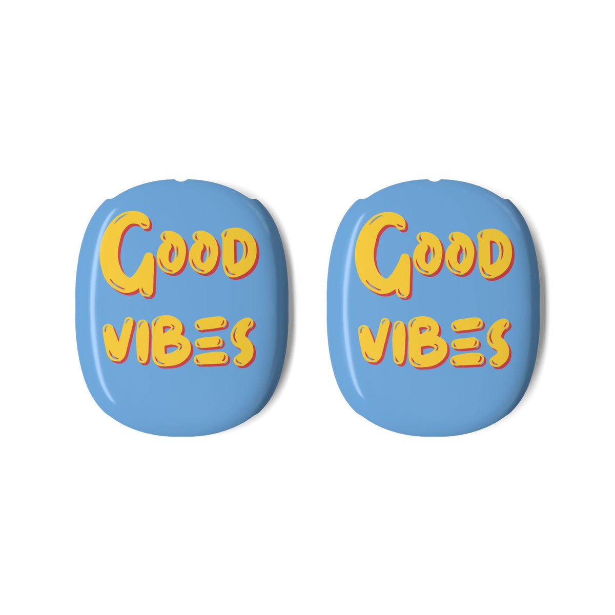 AirPods Max Case — "Good Vibes" Protective Shell (Blue)