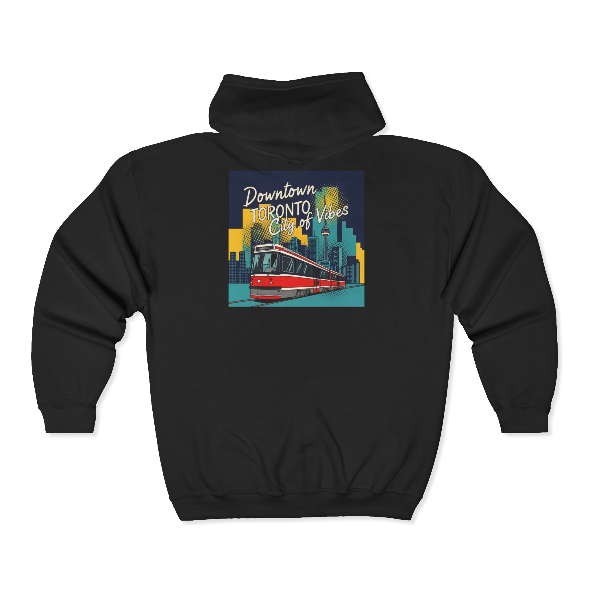Toronto Tram Hoodie, Cozy Zip-Up Sweatshirt, City Life Apparel, Toronto [...]