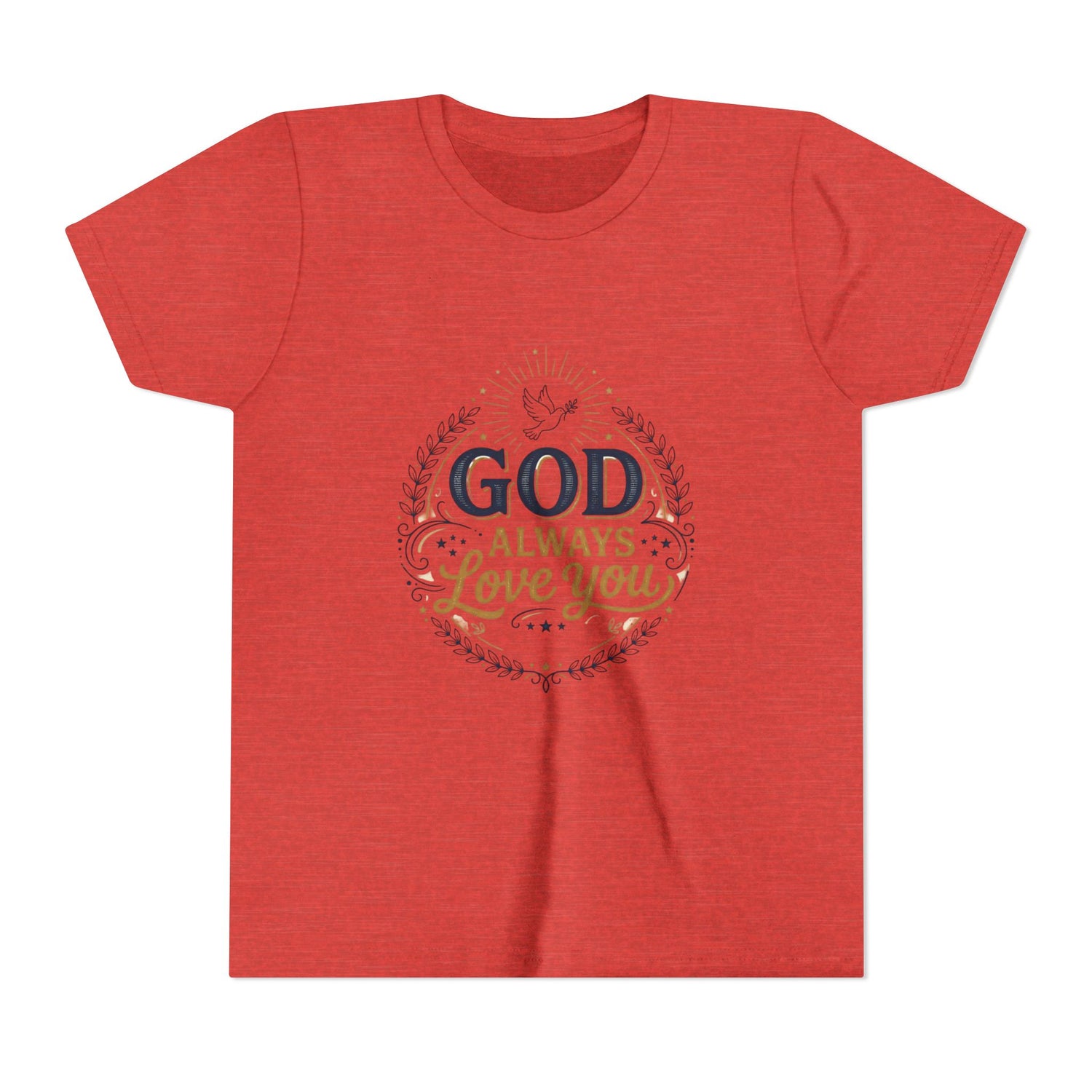 God Always Love You Youth Tee | Faith Christian Kids Shirt