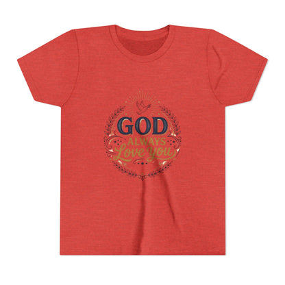 God Always Love You Youth Tee | Faith Christian Kids Shirt