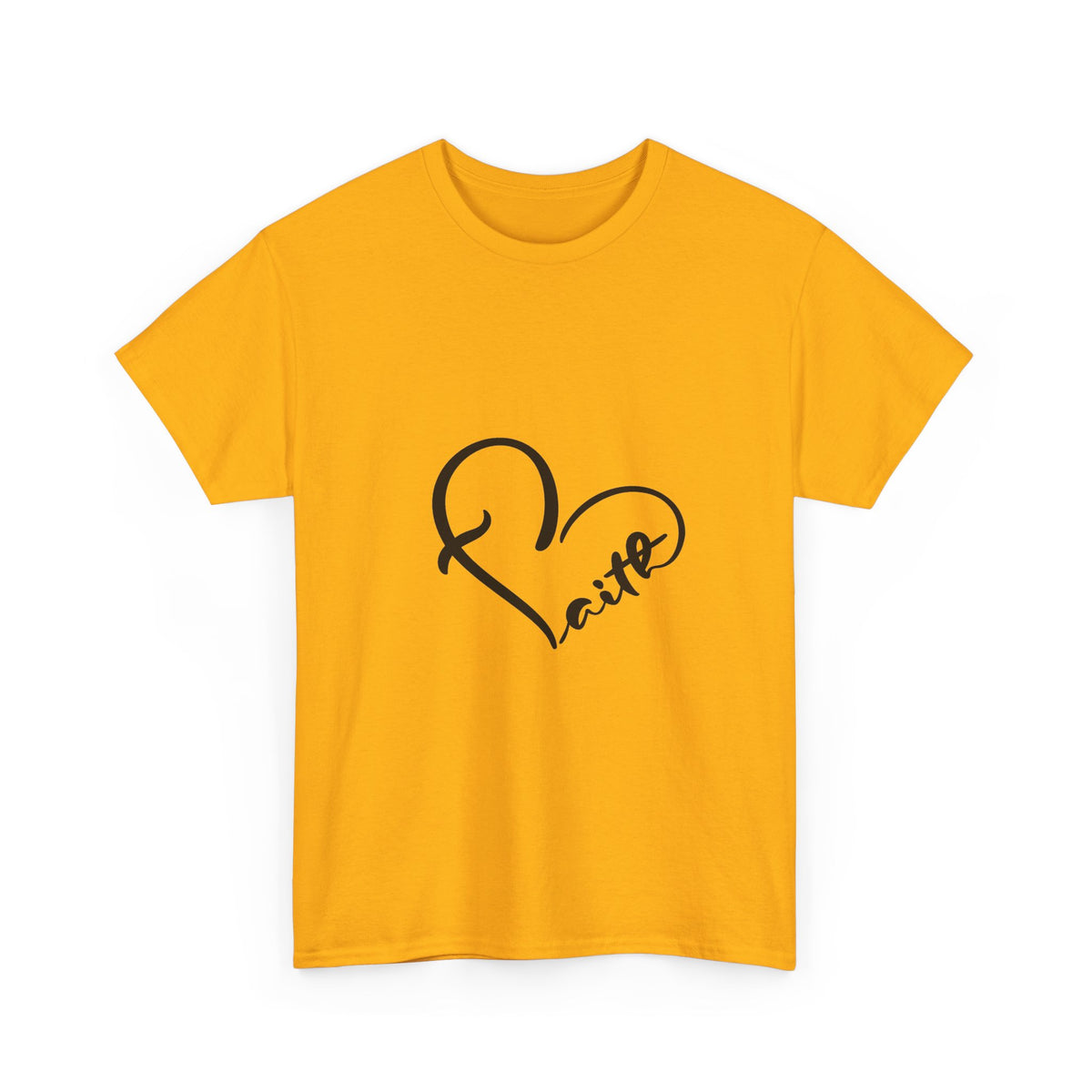 Unisex Heavy Cotton Tee - Stylish Heart Design for Love Enthusiasts