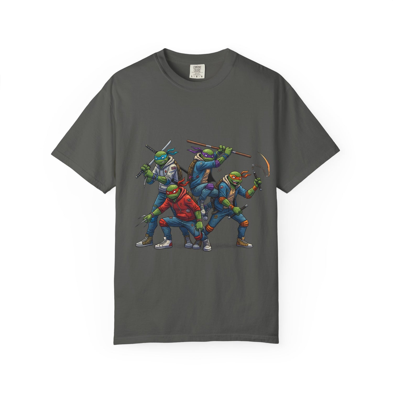 Ninja Turtle Trio T-Shirt | Retro Comic Heroes, Action Pose