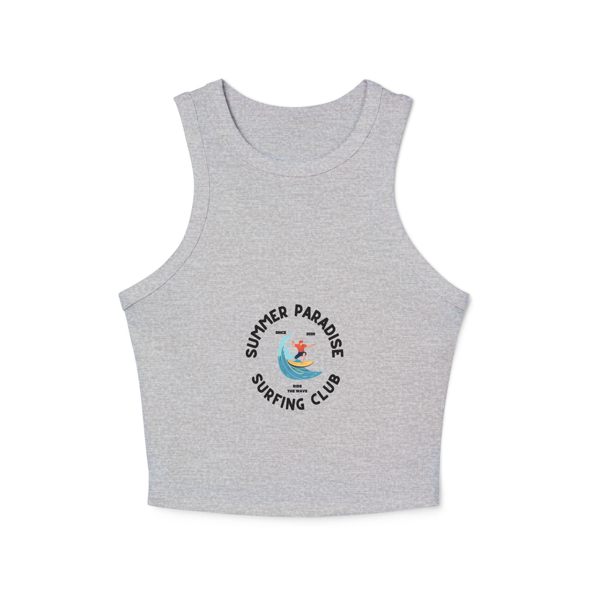 Surfing Club Racer Tank Top — "Summer Paradise" Graphic