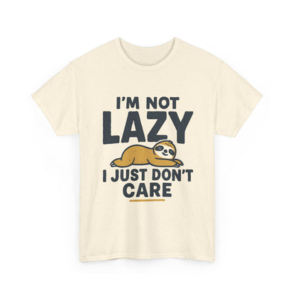 Lazy Sloth Unisex Tee, Funny Graphic T-Shirt, Perfect for Relaxation, Gifts for Friends, Cute Sloth Apparel