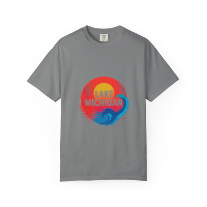 Lake Michigan Graphic T-Shirt, Unisex Summer Tee, Casual Beachwear, Great for Vacations, Lakeside Living, Gift for Travelers
