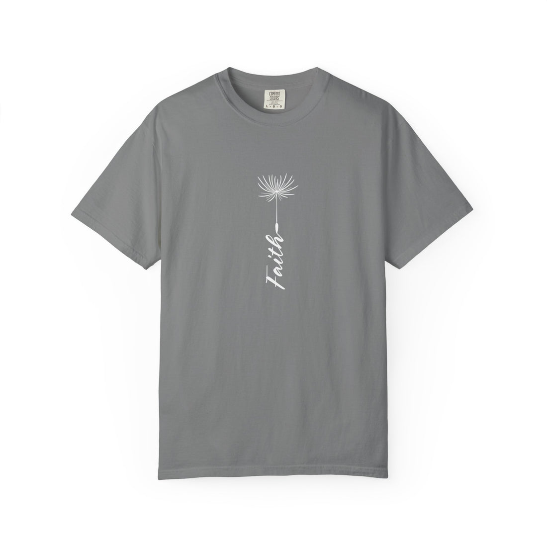 Faith Unisex Garment-Dyed T-Shirt - Inspirational Teal Tee for Everyday Wear