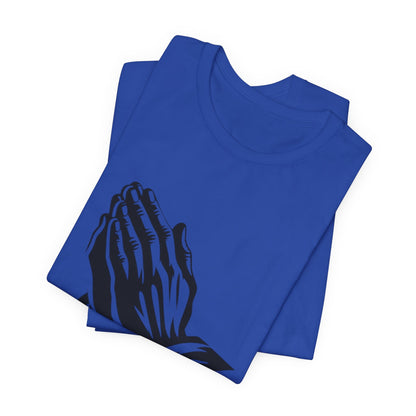 Prayer Hands &amp; Bible T-Shirt — Christian Faith Tee for Church, Prayer, Religious Gifts