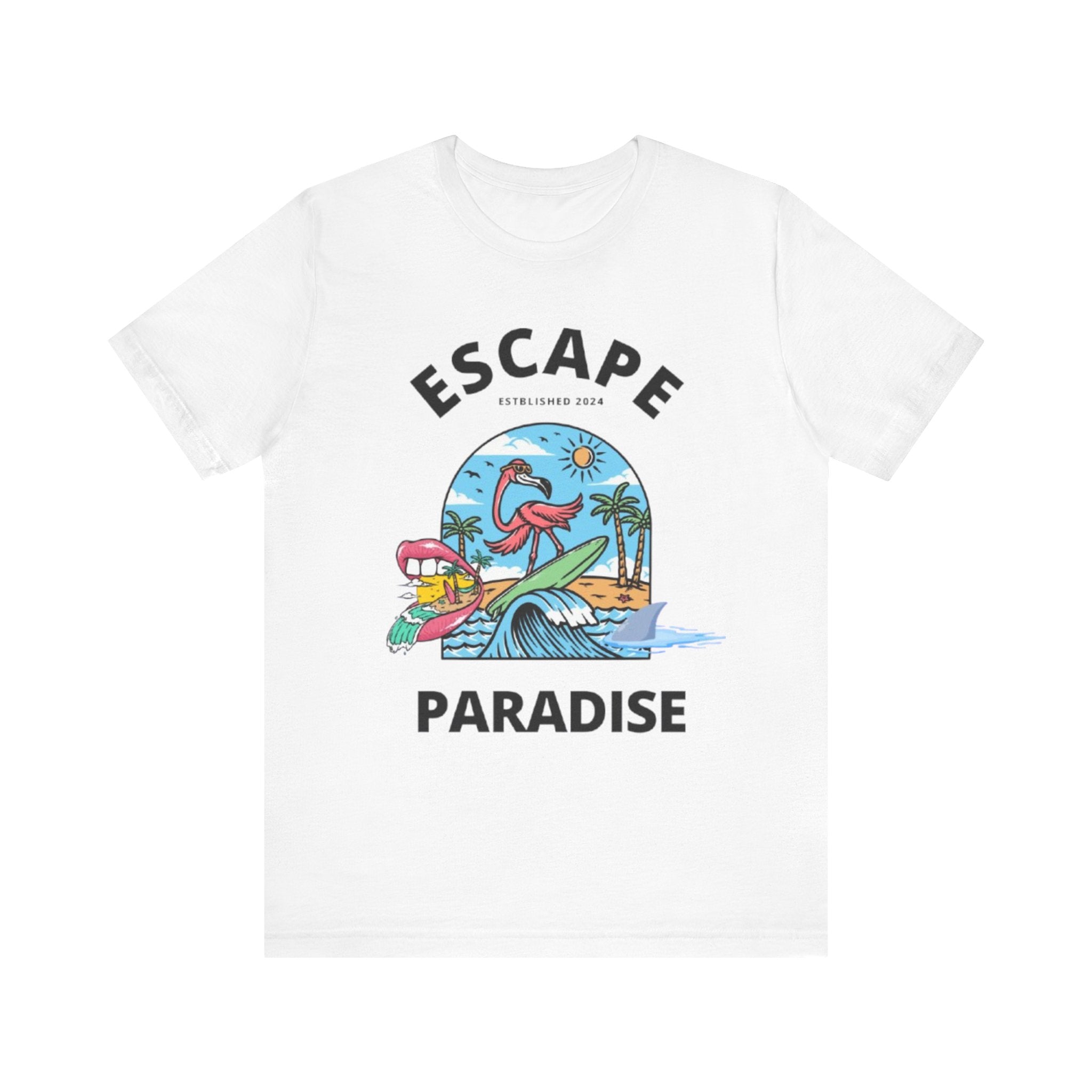 Unisex Graphic Tee - Eco-Friendly Unisex Jersey T-Shirt - Comfortable Casual Wear Tee - Escape Paradise Printed Tee - Gift