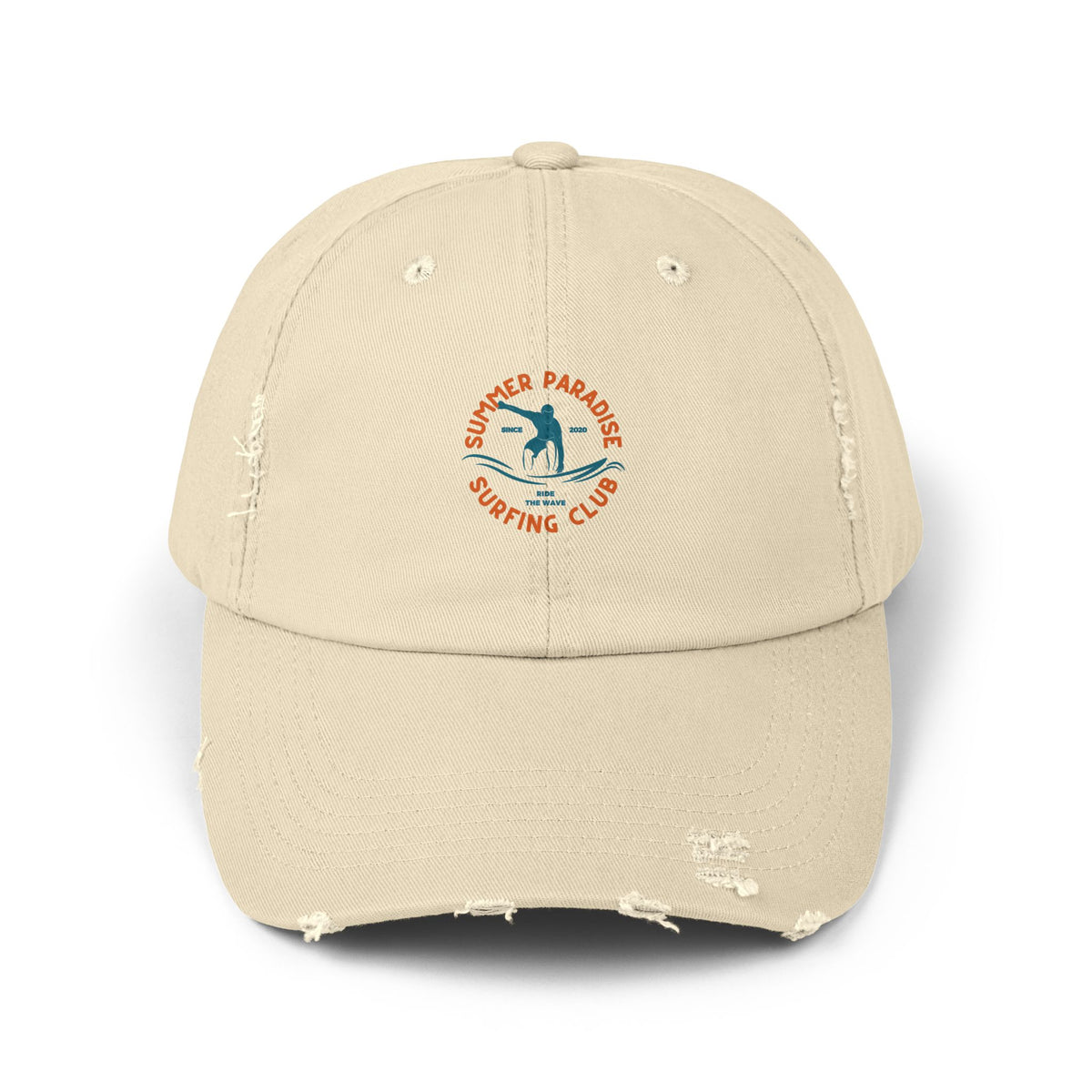 Unisex Distressed Surf Club Cap, Beach Hat, Casual Headwear, Outdoor Accessory, Gift for Surfers, Summer Style