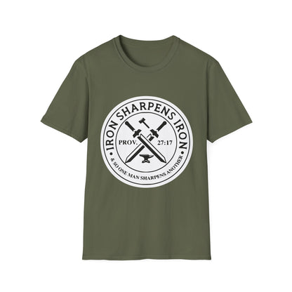 T-Shirt — "Iron Sharpens Iron" Christian Workout Tee (Prov. 27:17)
