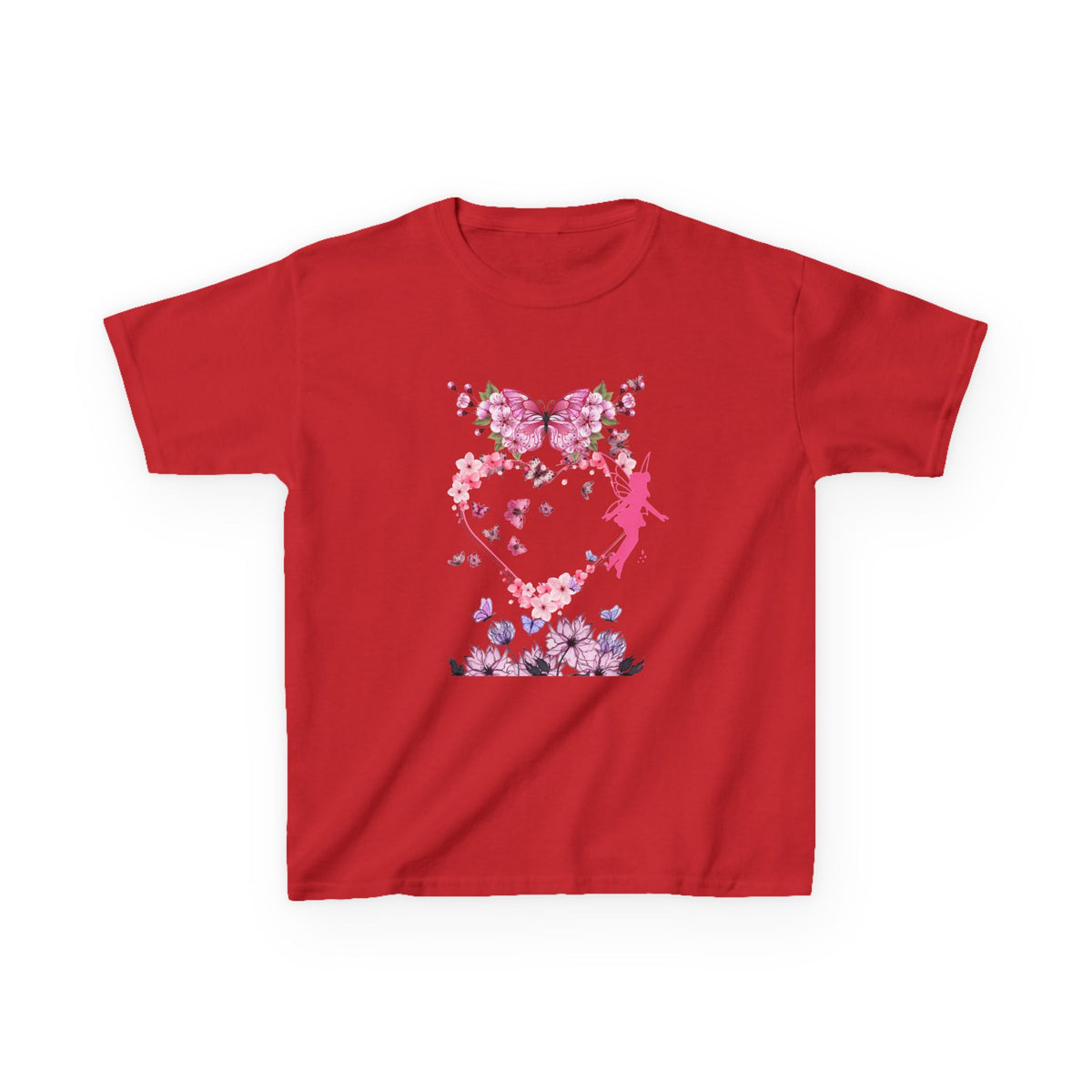 Floral Heart Kids Tee | Cute Floral T-Shirt for Kids, Gift for Birthdays, Spring Outfit, Family Photos, Casual Wear