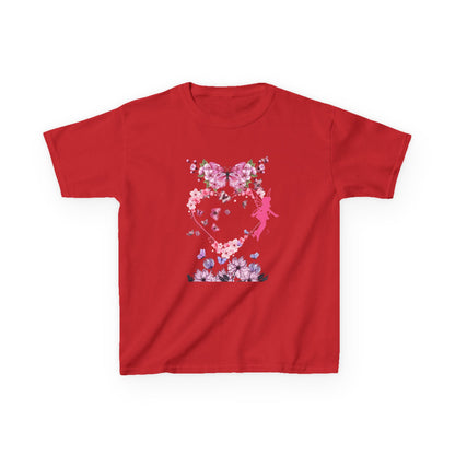 Floral Heart Kids Tee | Cute Floral T-Shirt for Kids, Gift for Birthdays, Spring Outfit, Family Photos, Casual Wear