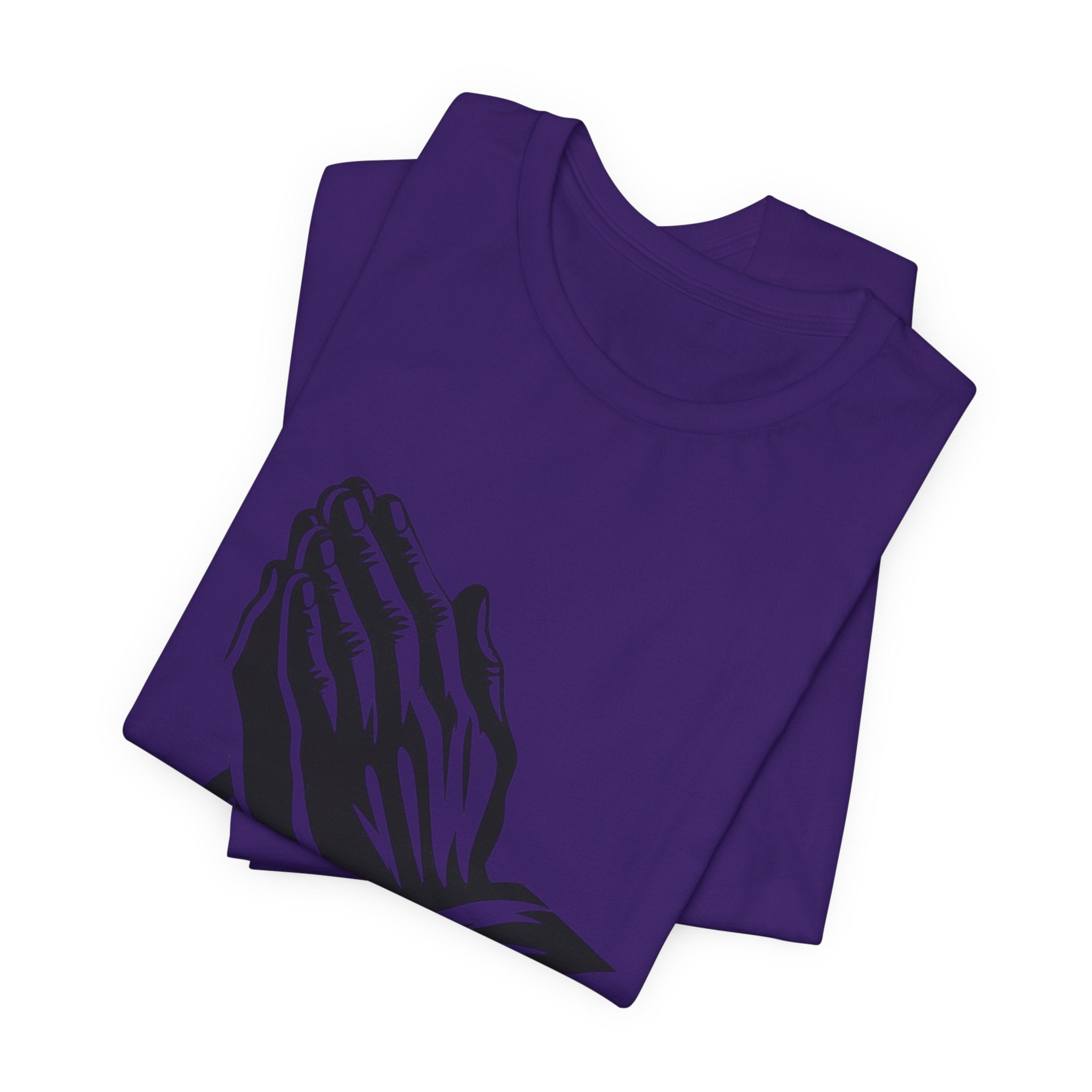 Prayer Hands &amp; Bible T-Shirt — Christian Faith Tee for Church, Prayer, Religious Gifts