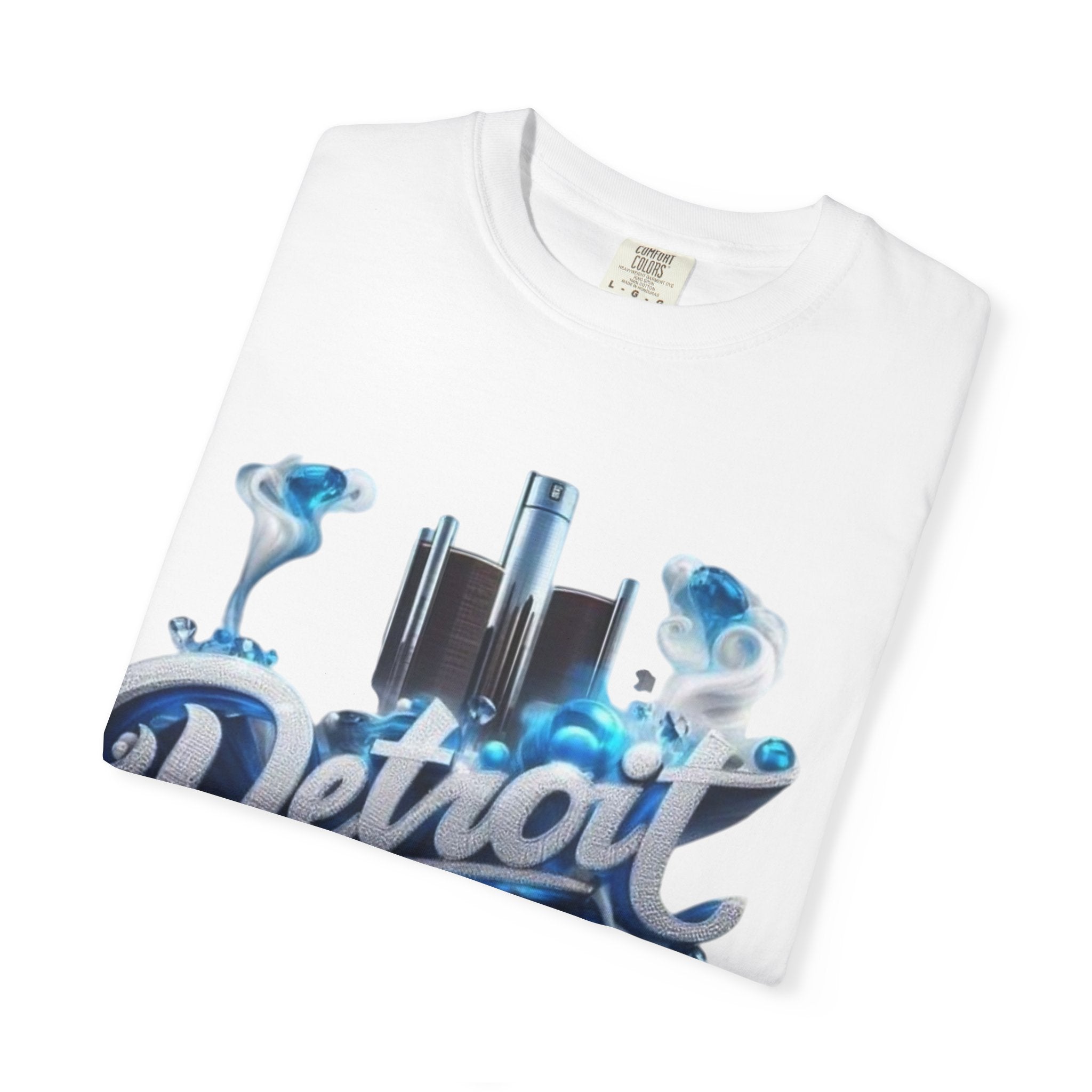 Detroit Skyline Lions T-Shirt — Retro Motor City Graphic Tee