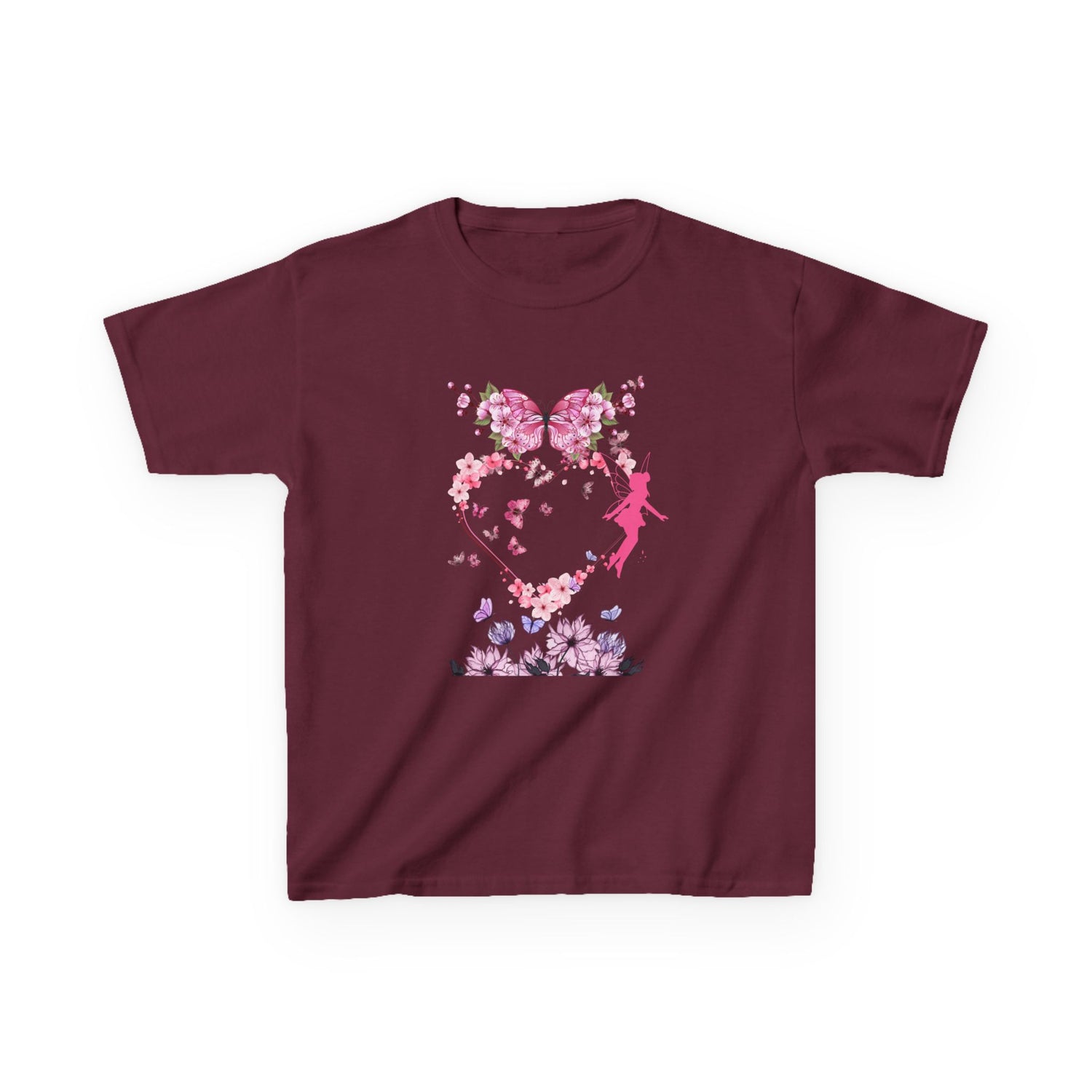 Floral Heart Kids Tee | Cute Floral T-Shirt for Kids, Gift for Birthdays, Spring Outfit, Family Photos, Casual Wear