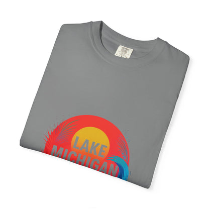 Lake Michigan Graphic T-Shirt, Unisex Summer Tee, Casual Beachwear, Great for Vacations, Lakeside Living, Gift for Travelers
