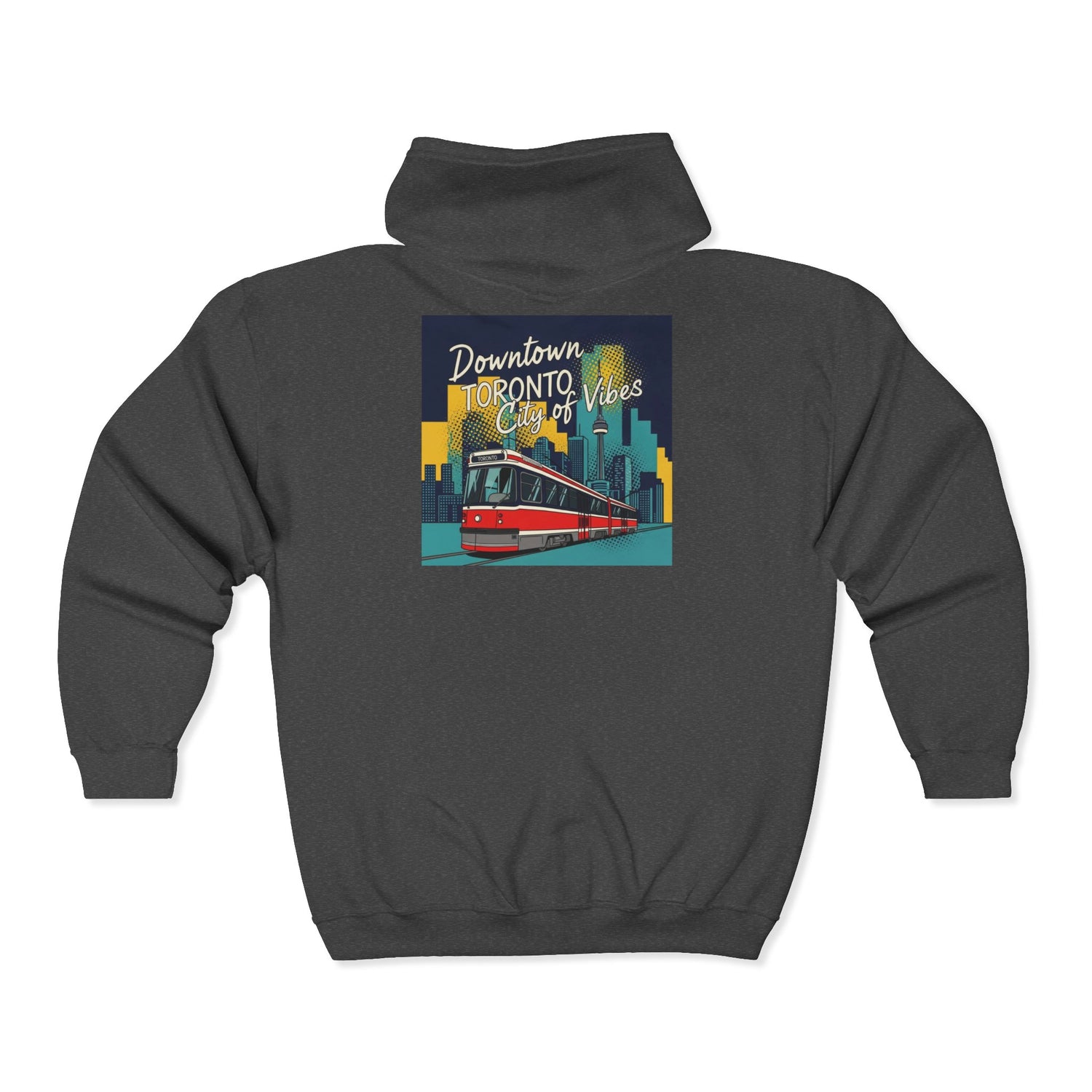 Toronto Tram Hoodie, Cozy Zip-Up Sweatshirt, City Life Apparel, Toronto [...]