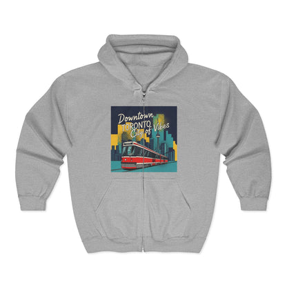 Toronto Tram Hoodie, Cozy Zip-Up Sweatshirt, City Life Apparel, Toronto [...]