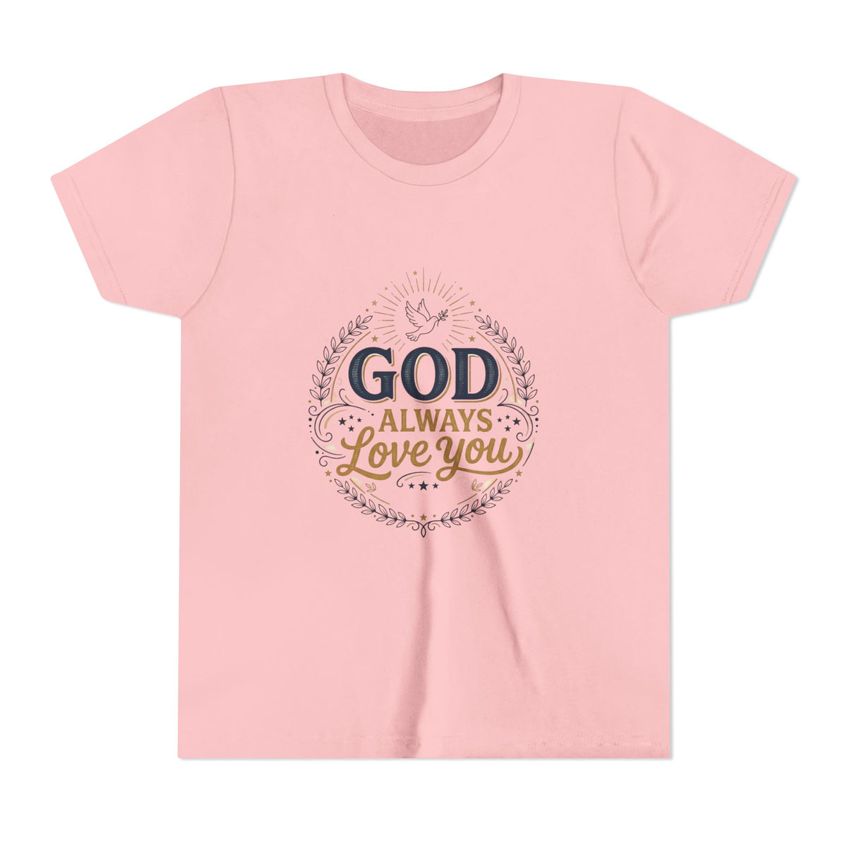 God Always Love You Youth Tee | Faith Christian Kids Shirt