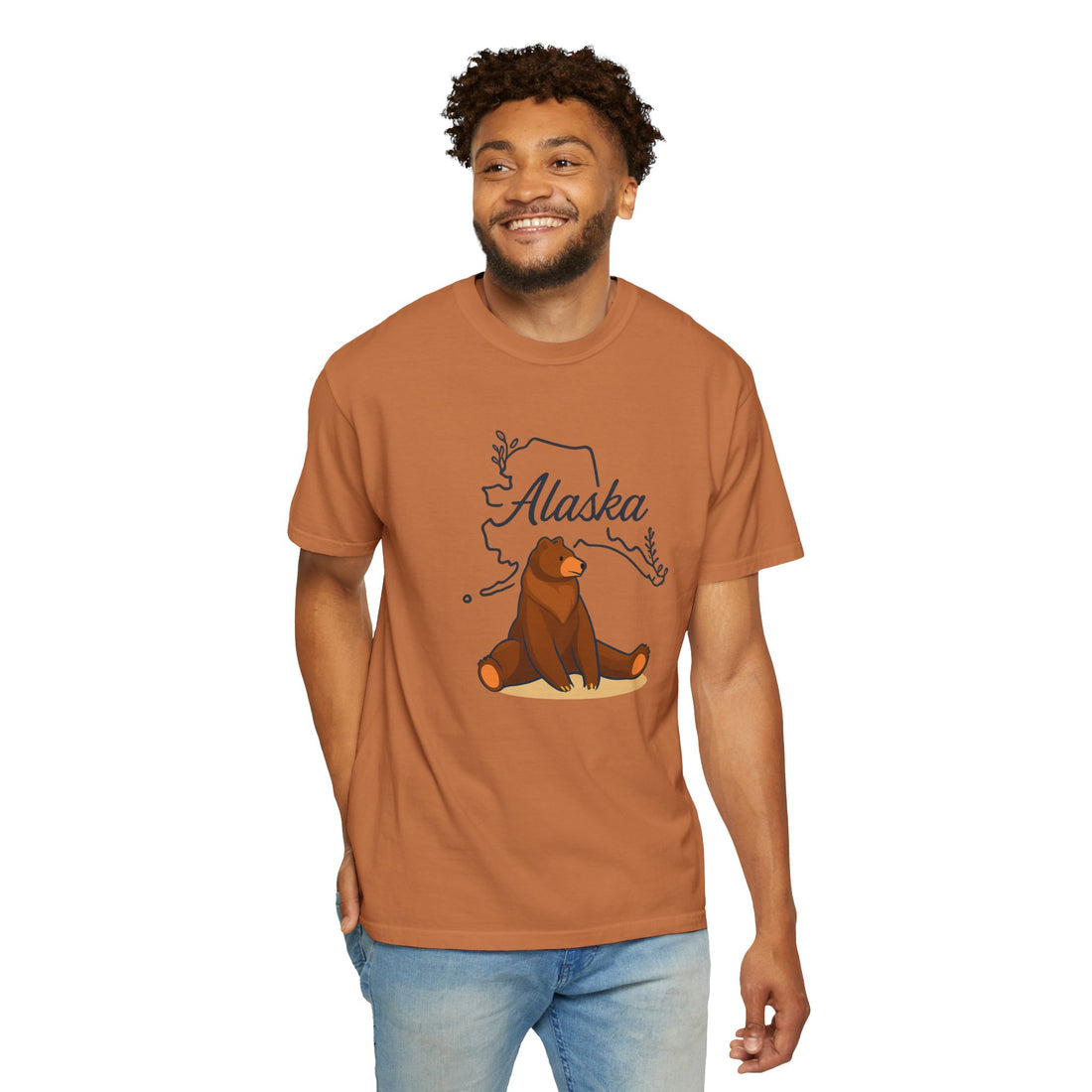 Alaska Bear Graphic Tee, Unisex Nature Shirt, Travel Souvenir T-Shirt, Gift for Outdoors Lovers, Casual Wear, Eco-Friendly Apparel