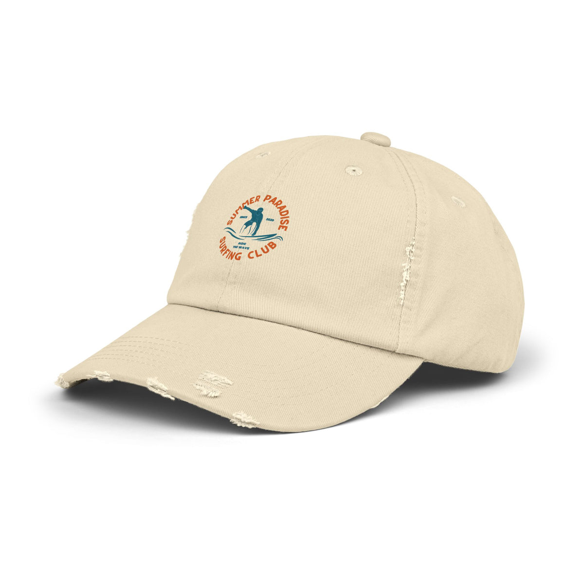 Unisex Distressed Surf Club Cap, Beach Hat, Casual Headwear, Outdoor Accessory, Gift for Surfers, Summer Style