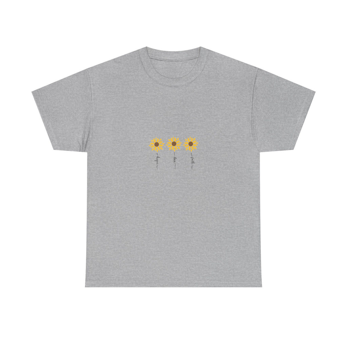 Sunflower Unisex Heavy Cotton Tee - Bright &amp; Cheerful Casual Wear