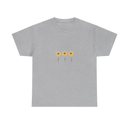 Sunflower Unisex Heavy Cotton Tee - Bright &amp; Cheerful Casual Wear