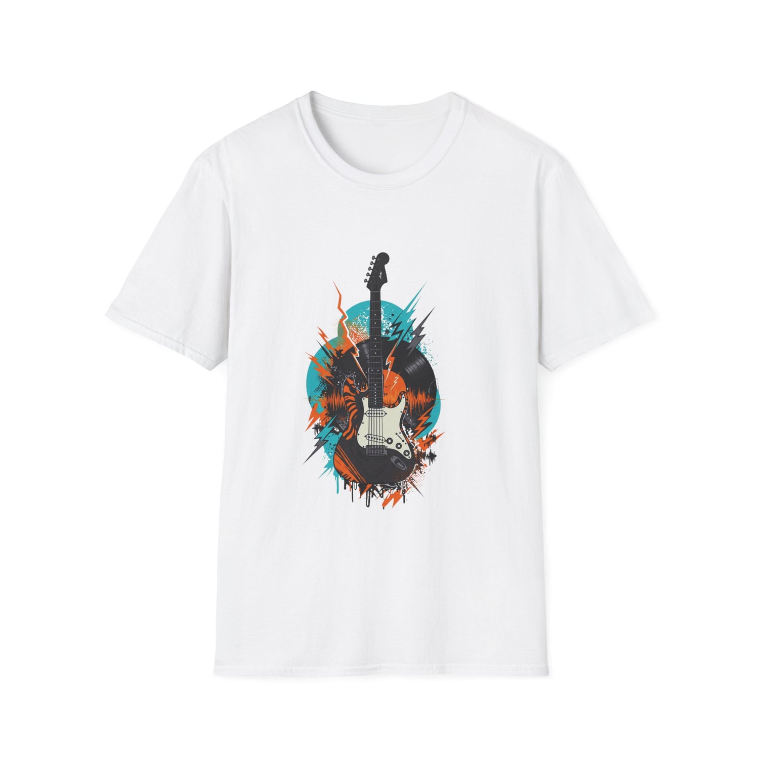 Rock &amp; Roll Guitar Unisex T-Shirt, Casual Music Tee, Gift for Musicians, Concert Outfit, Festival Apparel
