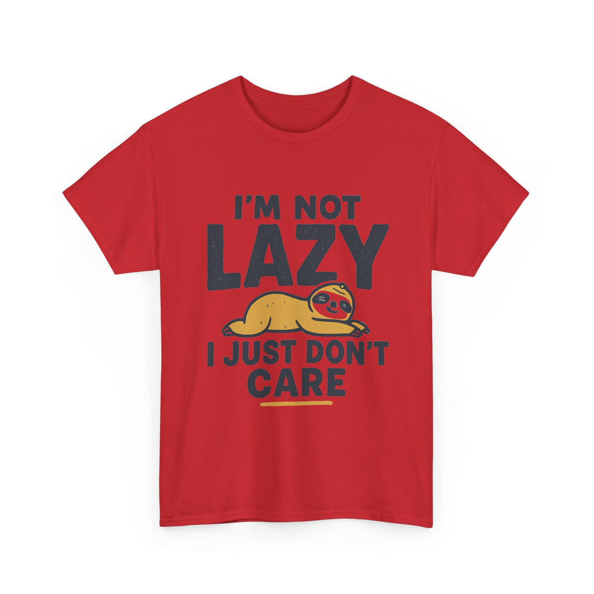 Lazy Sloth Unisex Tee, Funny Graphic T-Shirt, Perfect for Relaxation, Gifts for Friends, Cute Sloth Apparel