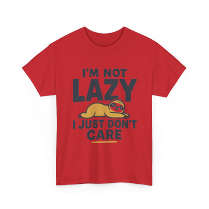 Lazy Sloth Unisex Tee, Funny Graphic T-Shirt, Perfect for Relaxation, Gifts for Friends, Cute Sloth Apparel