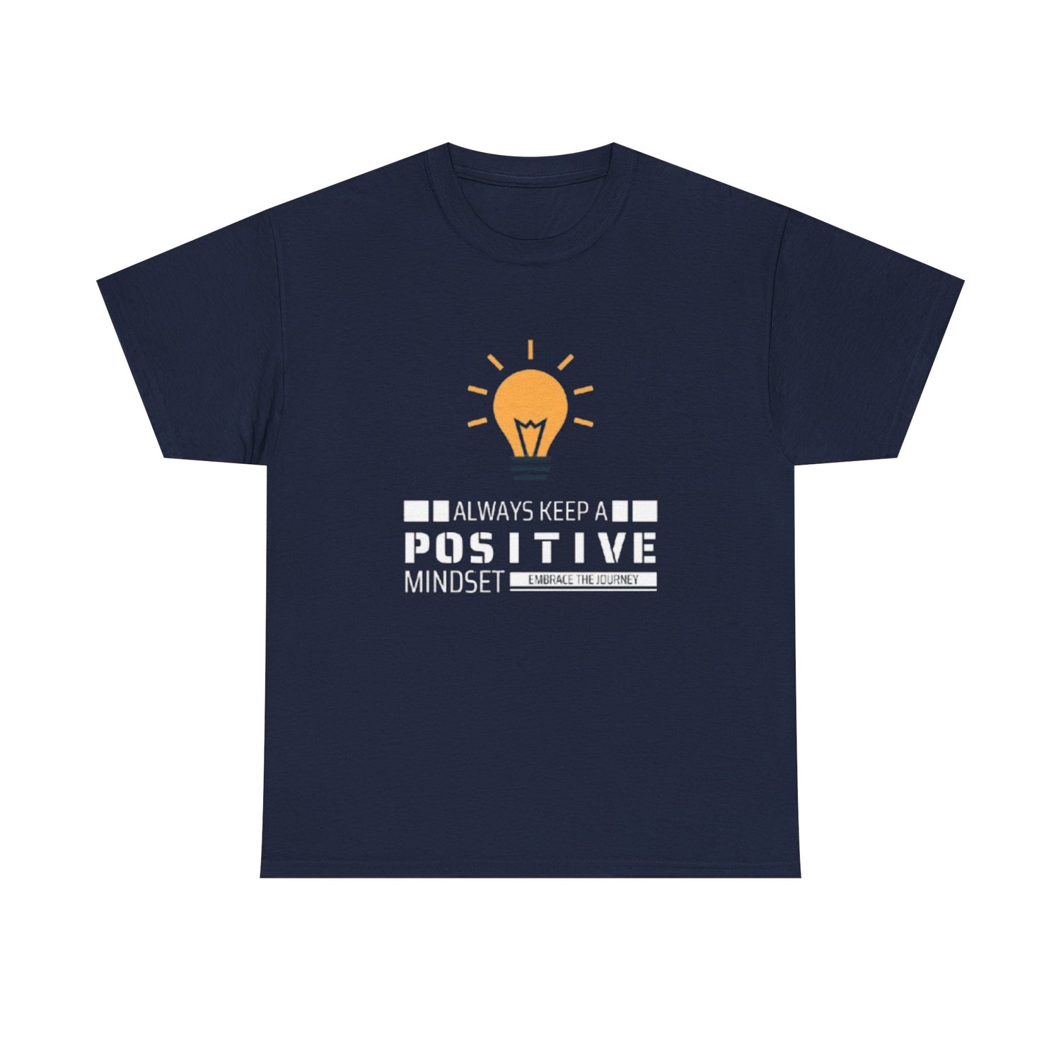 Unisex Heavy Cotton Tee - Positive Mindset Printed  T-Shirt - Comfortable Casual Wear Tee - Unique Graphic Tee - Gift