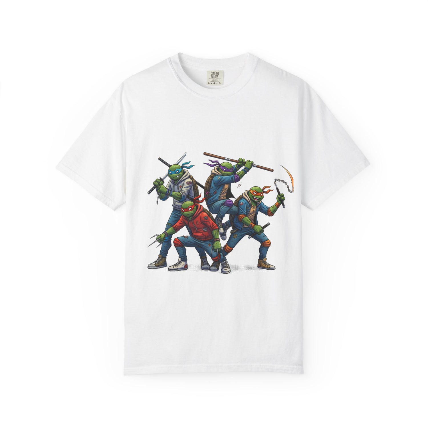 Ninja Turtle Trio T-Shirt | Retro Comic Heroes, Action Pose