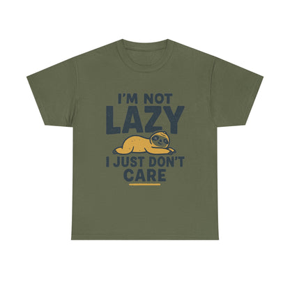 Lazy Sloth Unisex Tee, Funny Graphic T-Shirt, Perfect for Relaxation, Gifts for Friends, Cute Sloth Apparel